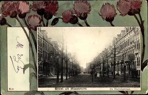 Passepartout Ak Maastricht Limburg Niederlande, Stationstraat