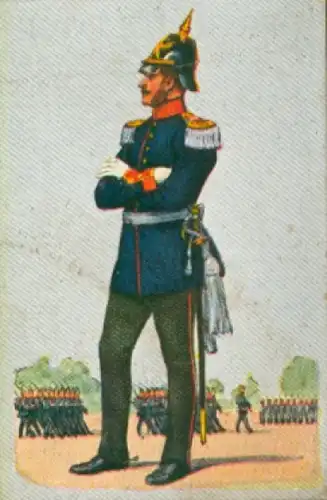 Sammelbild Der bunte Rock, Serie 16 Bild 2 Nr. 182, Major Preuß. Königs Grenadier Regt. 7