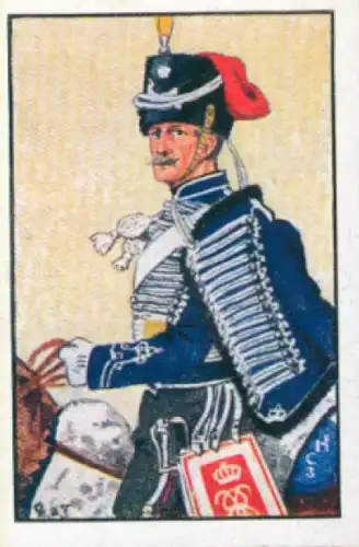 Sammelbild Deutsche Uniformen, Album III Band 1 Bild 172, Königin Husaren Husar