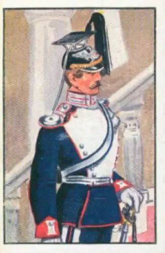 Sammelbild Deutsche Uniformen, Album III Band 1 Bild 17, 1. Garde Ulanen Regt. 1870