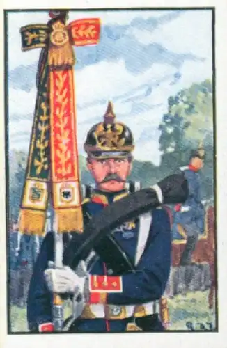 Sammelbild Deutsche Uniformen, Album III Band 1 Bild 37, Königs Gren. Rgt. 7, 1870