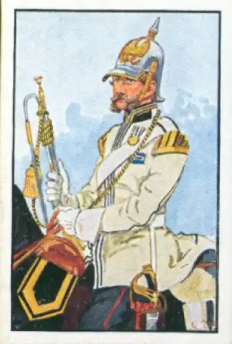 Sammelbild Deutsche Uniformen, Album III Band 1 Bild 55, Schles. Kürassier Regt. 1, 1866