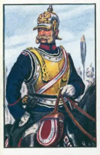 Sammelbild Deutsche Uniformen, Album III Band 1 Bild 56, Kürass. Regt. Königin 2, 1870