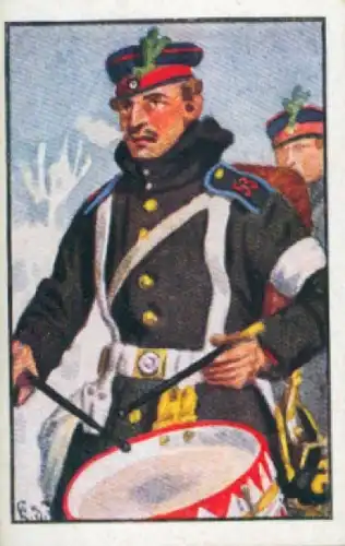 Sammelbild Deutsche Uniformen, Album III Band 1 Bild 45, Westph. Inf. Rgt. 53, 1864