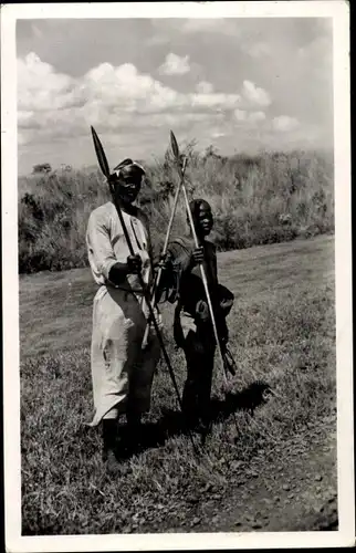 Ak Afrika Ruwenzori Expedition, 60 Jahre Touristenverein Die Naturfreunde Österreich, Afrikaner