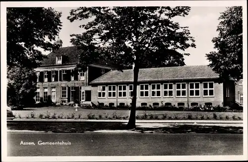 Ak Assen Drenthe Niederlande, Gemeentehuis