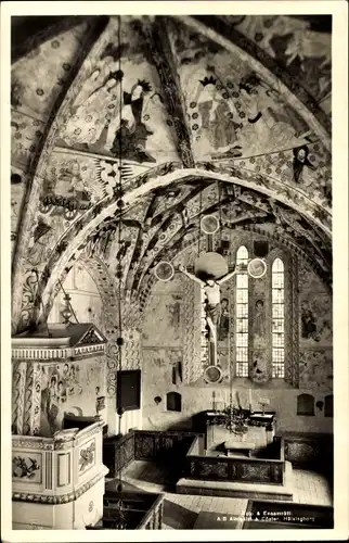Ak Härkeberga Schweden, Kyrka, Interiör