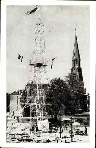 Ak Arnhem Gelderland Niederlande, Tor, Baustelle, Kirche, Paris in Arnhem, Eifeltoren