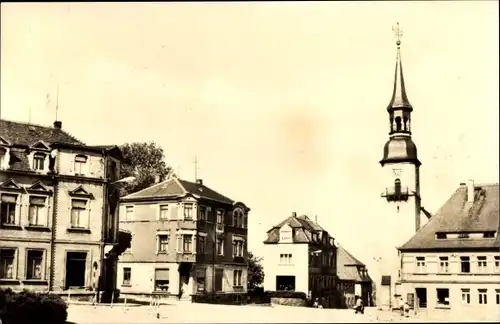 Ak Siebenlehn Großschirma in Sachsen, Markt, Kirche