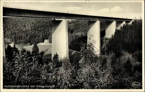 Ak Siebenlehn Großschirma in Sachsen, Autobahnbrücke