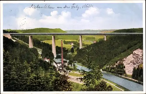 Ak Siebenlehn Großschirma, Reichsautobahnbrücke im Muldental