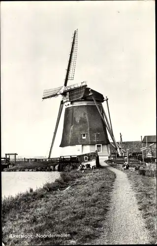 Ak Akersloot Nordholland Niederlande, De Noordermolen, Windmühle