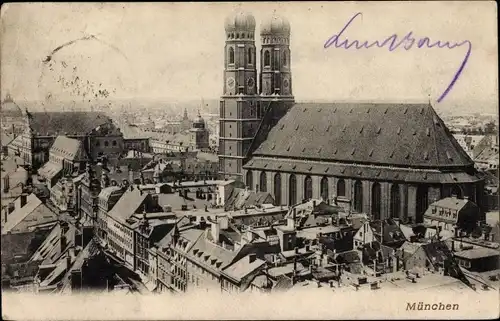 Ak München, Blick über die Stadt