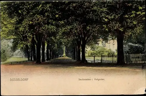 Ak Düsseldorf am Rhein, Seufzerallee i. Hofgarten