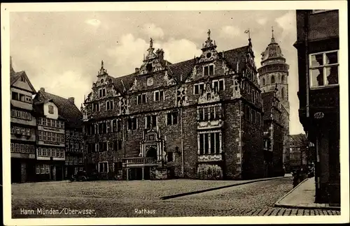 Ak Hann. Münden in Niedersachsen, Rathaus