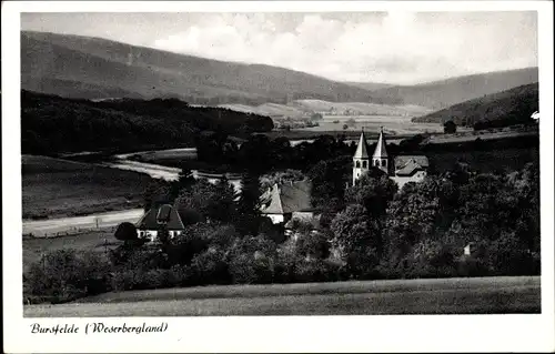 Ak Bursfelde Hann. Münden in Niedersachsen, Panorama vom Ort