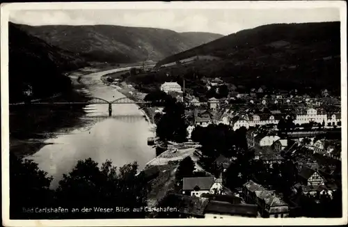 Ak Bad Karlshafen an der Weser, Blick auf den Ort