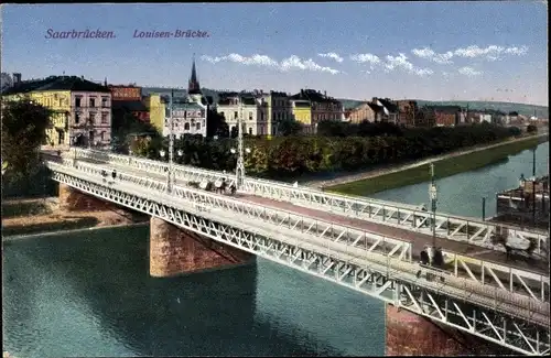 Ak Saarbrücken im Saarland, Louisen Brücke