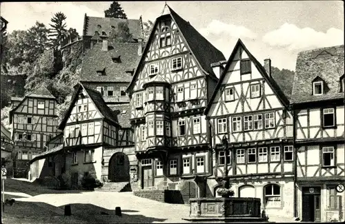 Ak Miltenberg am Main Unterfranken, Historischer Marktplatz aus dem 15. Jahrhundert