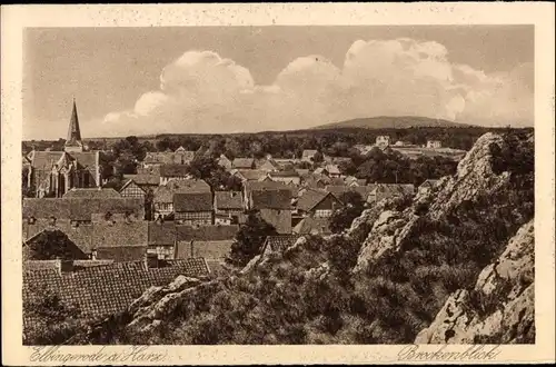 Ak Elbingerode Oberharz am Brocken, Brockenblick, Ortsansicht