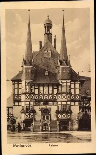 Ak Wernigerode im Harz, Rathaus