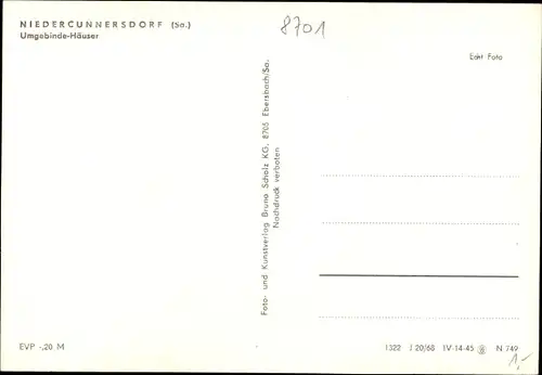Ak Niedercunnersdorf Kottmar in der Lausitz Sachsen, Umgebinde-Häuser