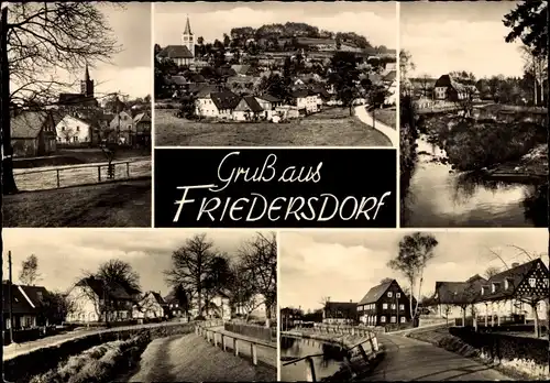 Ak Friedersdorf Neusalza Spremberg in Sachsen, Ortschaft, Straßenpartien