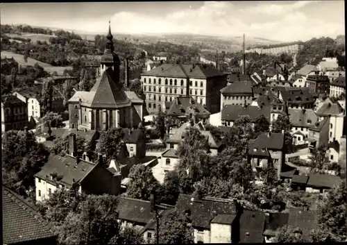 Ak Reichenbach im Vogtland, Ortsansicht, Kirche
