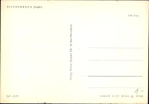 Ak Reichenbach im Vogtland, Ortsansicht, Kirche