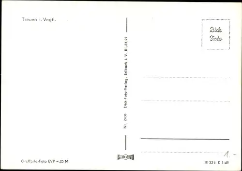 Ak Treuen im Vogtland, Ortsansicht