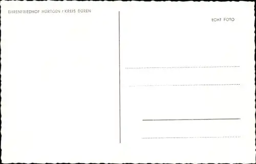 Ak Hürtgen Hürtgenwald, Ehrenfriedhof, Gräber