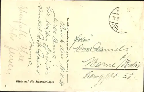 Ak Ostseebad Binz auf Rügen, Strandanlage mit Promenade