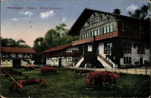 Ak Meiningen in Thüringen, Meierei, Schloss Landsberg