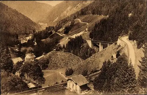 Ak Breitnau im Schwarzwald, Höllental, Höllsteig, Ravenna Viadukt
