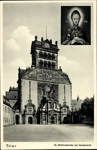 Ak Trier, St Matthiaskirche mit Gnadenbild