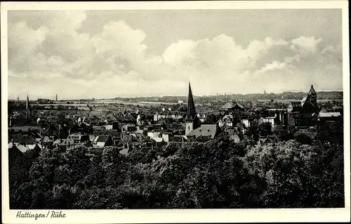 Ak Hattingen an der Ruhr, Blick über die Stadt