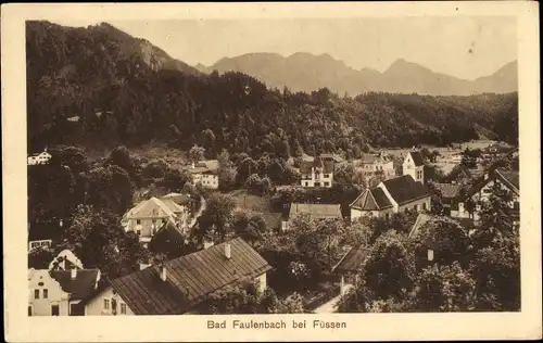 Ak Bad Faulenbach Füssen im Ostallgäu, Gesamtansicht, Berge