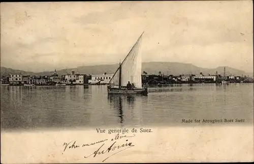 Ak Suez Ägypten, Vue generale