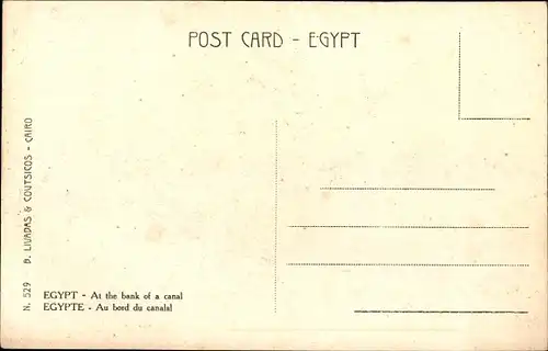 Ak Ägypten, Au bord du canal