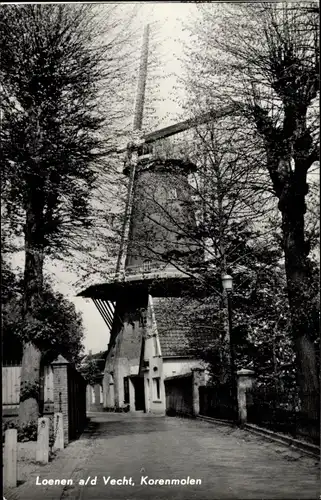 Ak Loenen aan de Vecht Utrecht, Korenmolen, Windmühle