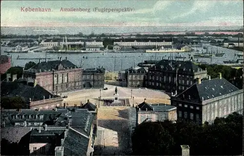 Ak København Kopenhagen Dänemark, Amalienborg, Luftbild