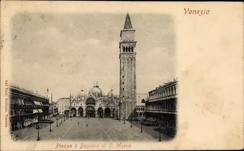 Ak Venezia Venedig Veneto, Piazza e Basilica di S. Marco