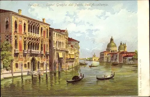 Künstler Litho Venezia Venedig Veneto, Canal Grande, Accademia