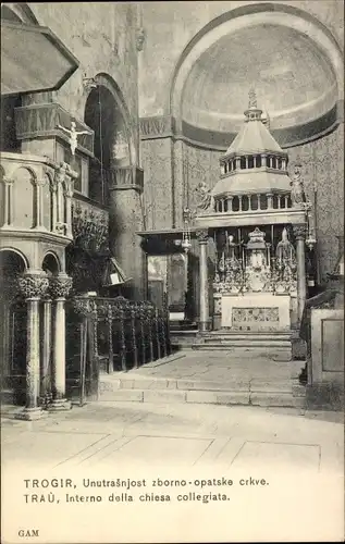 Ak Trau Trogir Kroatien, Interna della chiesa collegiata