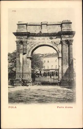 Ak Pola Pula Kroatien, Porta Aurea