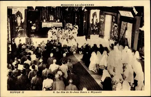 Ak Japan, Missions Salesiennes, La fete de Saint Jean Bosco a Miyasaki