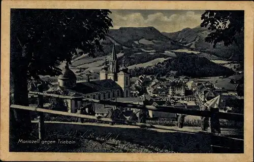 Ak Mariazell Steiermark, Blick gegen Trieben