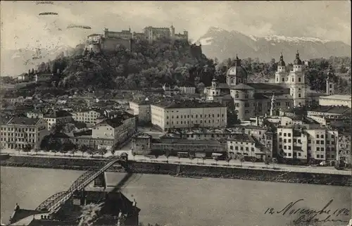 Ak Salzburg in Österreich, Panorama vom Kapuzinergarten