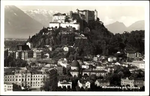 Ak Salzburg in Österreich, Hohensalzburg mit Nonnberg