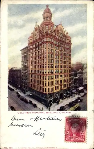 Ak Chicago Illinois USA, Columbus Memorial Building